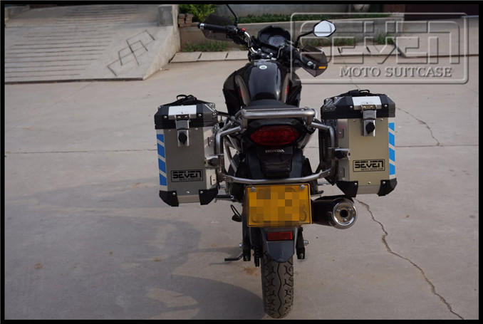 SEVEN bảy bảy 77 lục địa mới Honda God of War wuyang Honda ph Phantom nhôm bên hộp hộp phía sau - Xe gắn máy phía sau hộp thùng đựng đồ sau xe máy