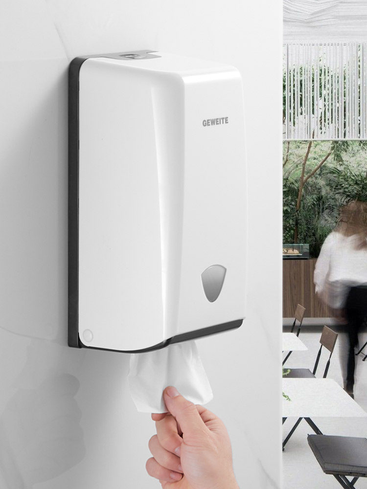 Dining room short toilet paper box Powder room tissue box Toilet wipe toilet paper towel rack Non-perforated toilet paper box Wall-mounted