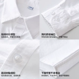 Хлопковая осенняя рубашка для мальчиков, форма для школьников, детский хлопковый лонгслив, костюм, подходит для подростков