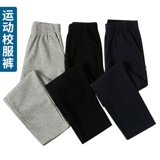 Детские штаны для мальчиков, флисовая форма для школьников, свободный прямой крой