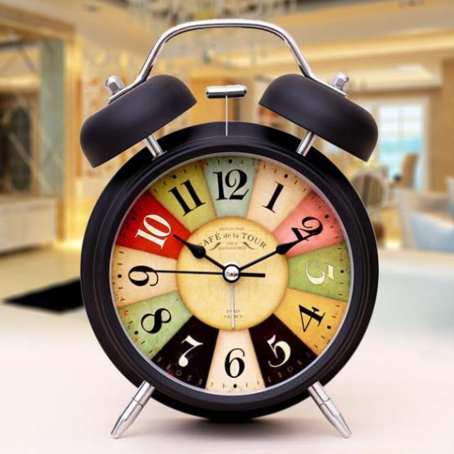 Alarm Clock Noctilucent Bedside Student Brief Dormitory Children Cartoon Small Alarm Bell Multifunction Metal Creative Clock