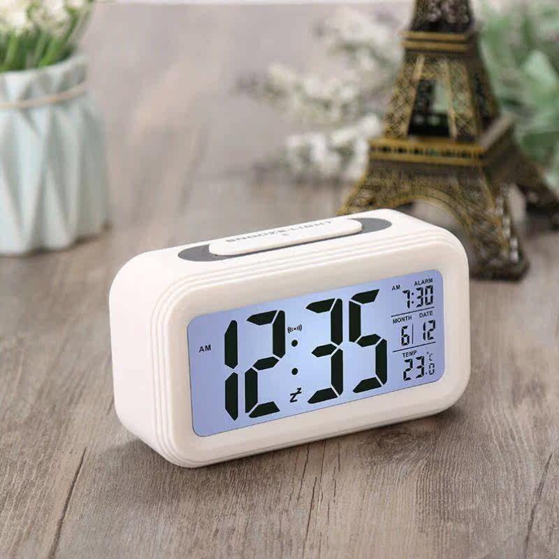 Multifunction mute student creative minimalist smart bell children's smart nighttime alarm clock when delivering battery voice