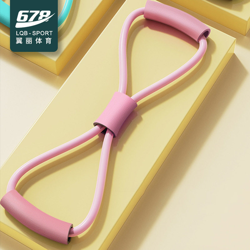 Figure 8 rally rope figure eight figure chest enlargement body sculptor yoga rubber band breast enlargement rally with elastic rope pull band