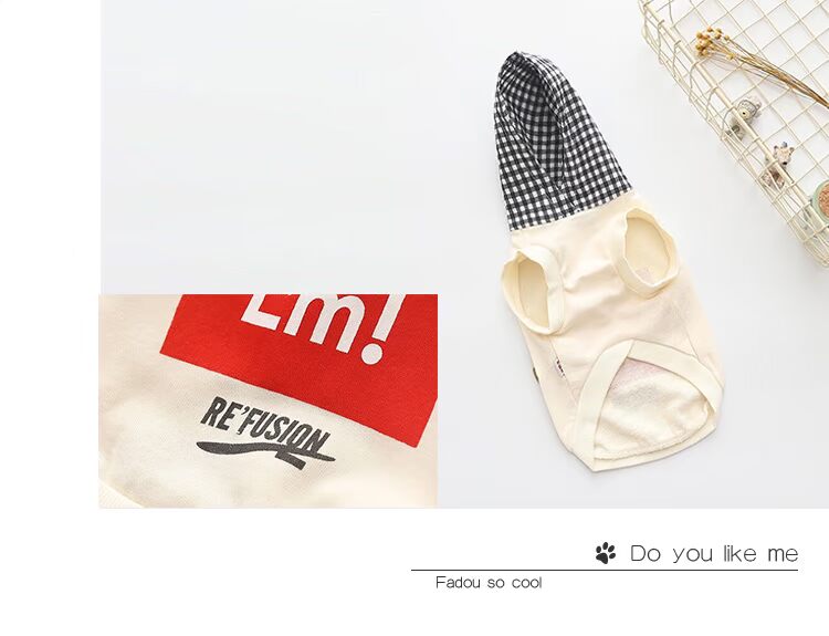 Quần áo chó, pháp luật, hoodies bông, mùa thu và mùa đông, thoải mái, ấm áp, mát mẻ, vật nuôi, ra, trùm đầu, quần áo - Quần áo & phụ kiện thú cưng quần áo cho mèo con
