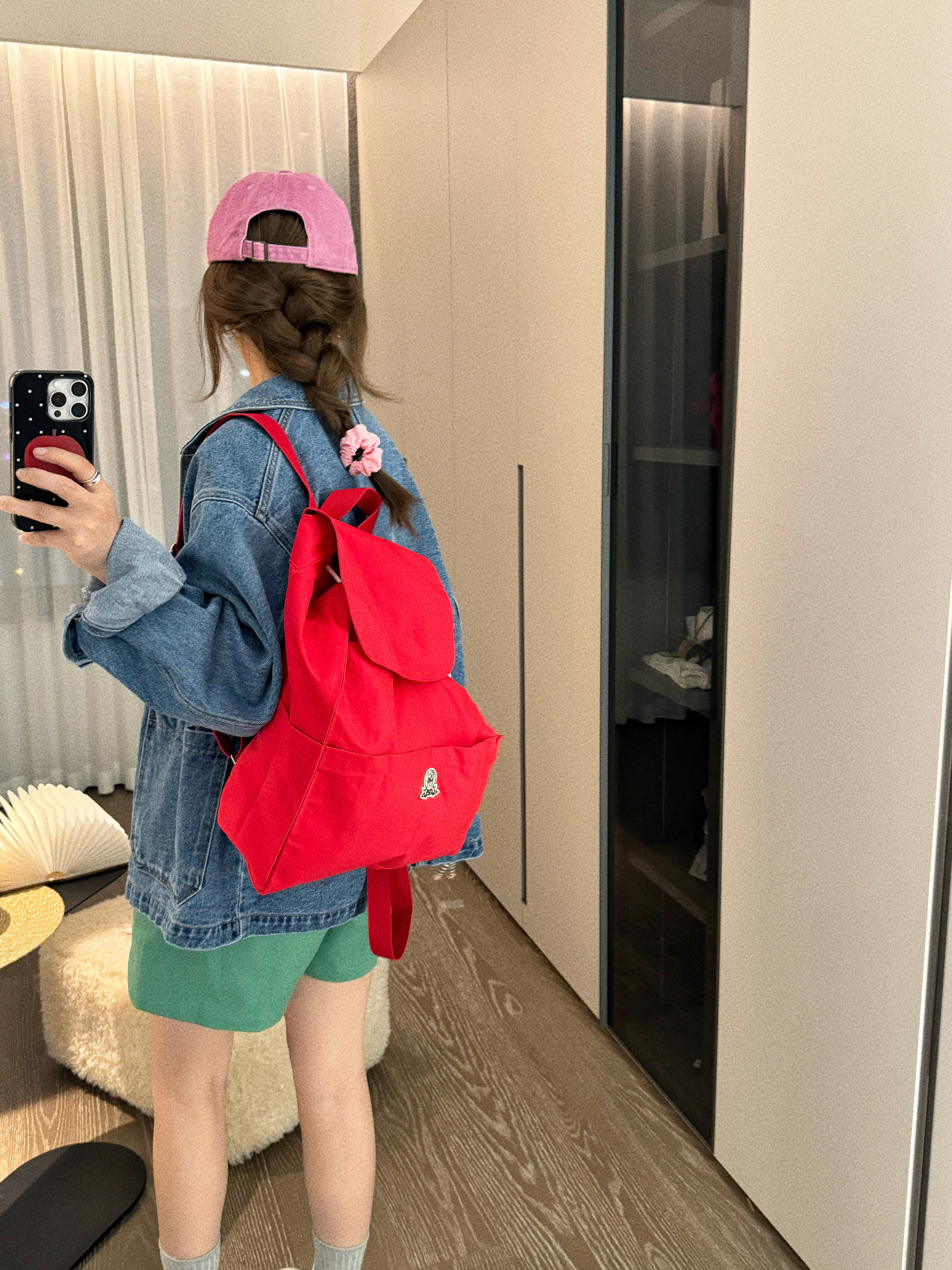 한국 chic 봄 가을 새로운 작은 대중 레트로 기타 주머니 디자인 루즈핏 다용도 캐주얼 긴팔 데님 여성 코트 상세 이미지 4
