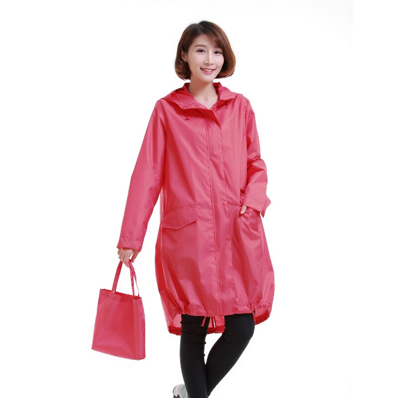 Raincoat jacket female single person with sleeve adult full body light and breathable waterproof outdoor apostle step version big rain cape