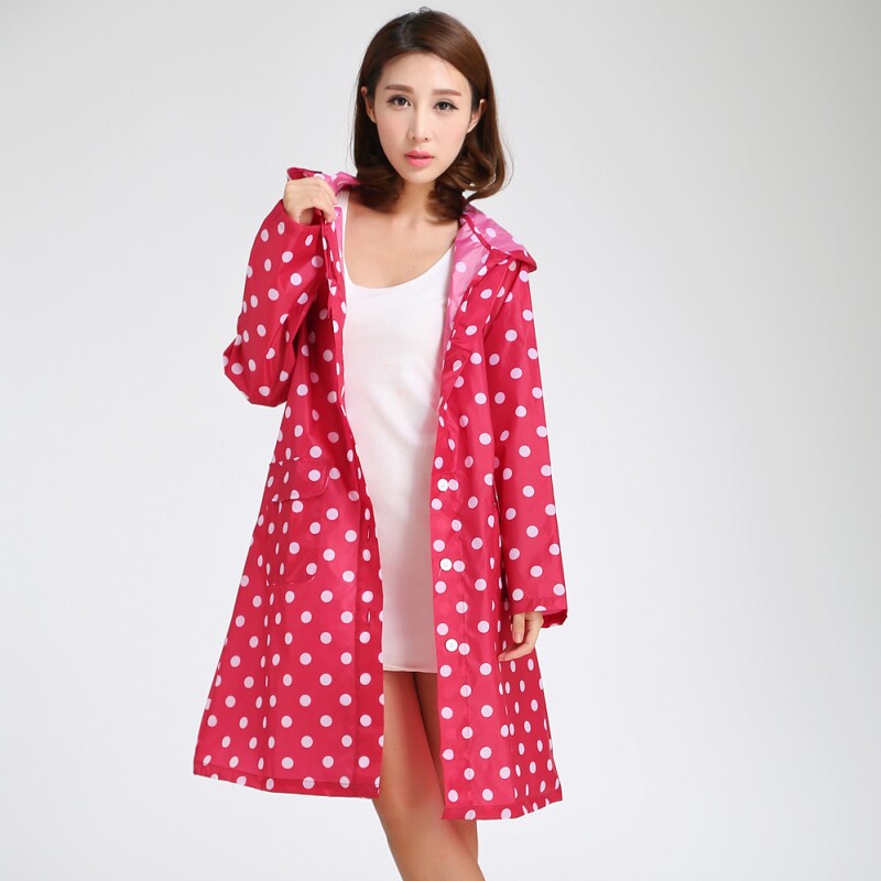 Day Style Walking Adult Single With Cuff Long Version Raincoat Waterproof Summer Lady Portable Light Breathable and Cap Rain Cape