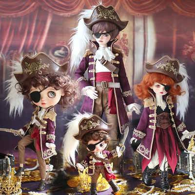 taobao agent Halloween Pirate Pirates 4 points 6 points BJD doll clothing materials bag DIY small cloth OB11OB24blythe