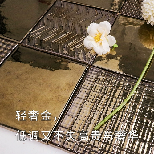 Ретро ручная кирпичная кирпичная темно -зеленая печь трансформатор сетка красный маленький квадратный кирпичный кухня плитка плитка плитка ресторанная мастерская плитка