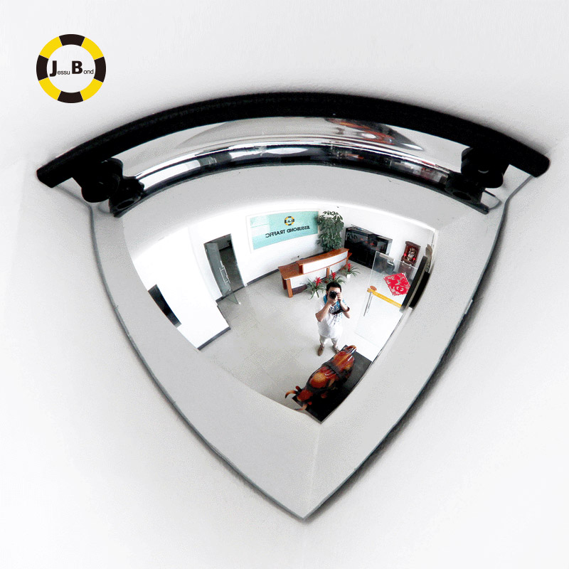 Jiebang supermarket mirror 1 8 spherical mirror Workshop field of view safety mirror Garage anti-collision turning mirror Acrylic 2 0