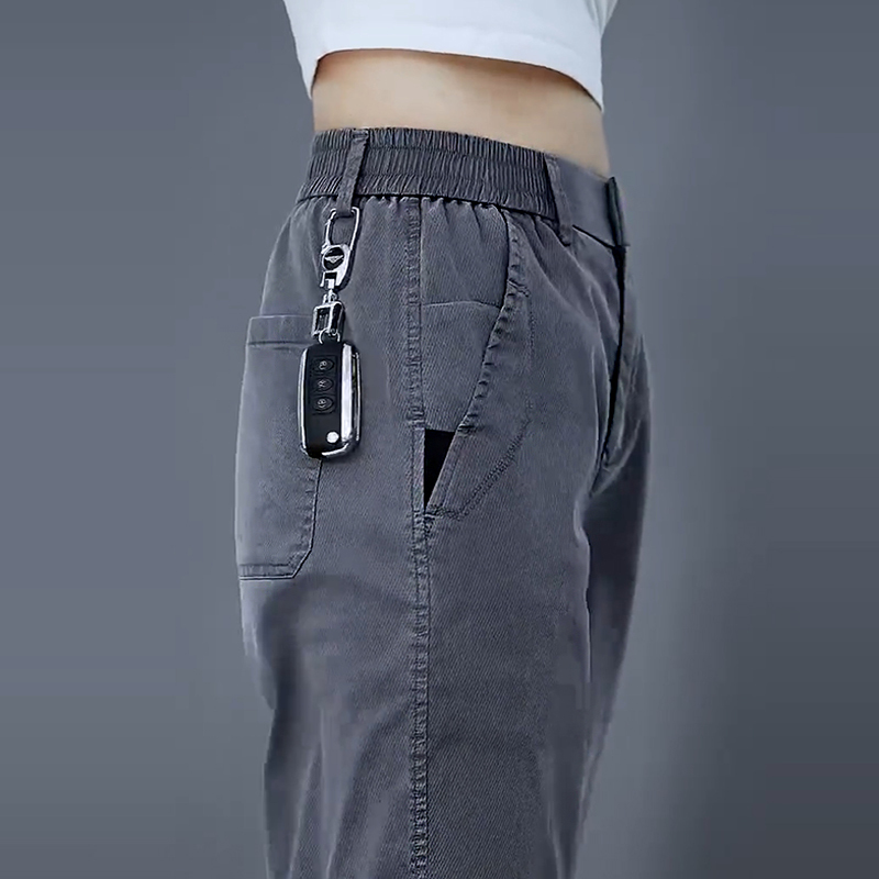 Lyocell Tencel Men's Casual Pants Business Loose Straight-Leg Drape Breathable Men's Dad Pants Spring, Autumn, Summer