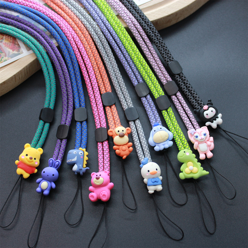 Long Reflective Small Animal Creative Phone Lanyard, Adjustable Neck Strap, Key, Student Id Card, Photo Anti-Loss Strap