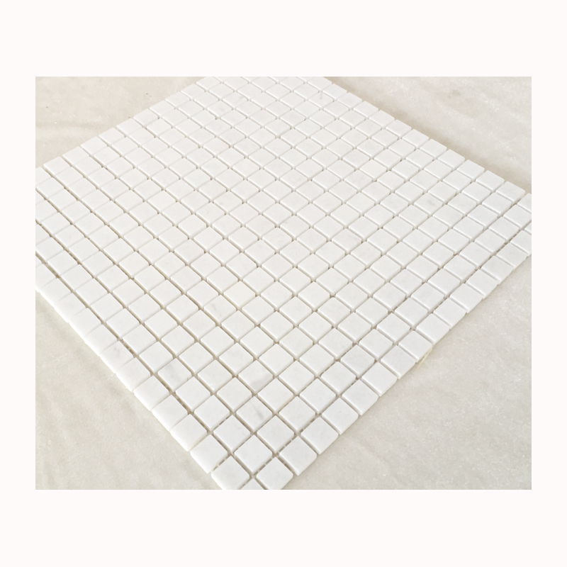 White Mosaic Wall Sticker Marble Stone Greek White Glossy Bathroom Curved Pool Bathroom Tile Bar