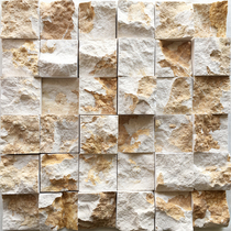 Beiyellow Stone Mosaic Wall Applique Natural Marble Gold Bi-Section TV Background Wall Living Room Balcony Xuan Guan