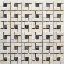 Natural Marble Mosaic Tiles Marble Gold Bisoft Deep Brown Back Glyph Waist Line Background Wall Toilet Bar