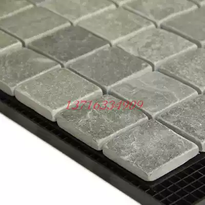 Natural stone mosaic tile marble bluish Beijing green TV background wall porch cultural fossil green Gray