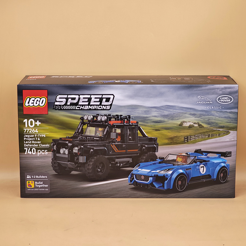 Lego 77264 Jaguar Project 7 and Land Rover Defender Model Racing Series Building Block Toys Lego 77264 Jaguar Project 7 and Land Rover Defender Model Racing Series Building Block Toys