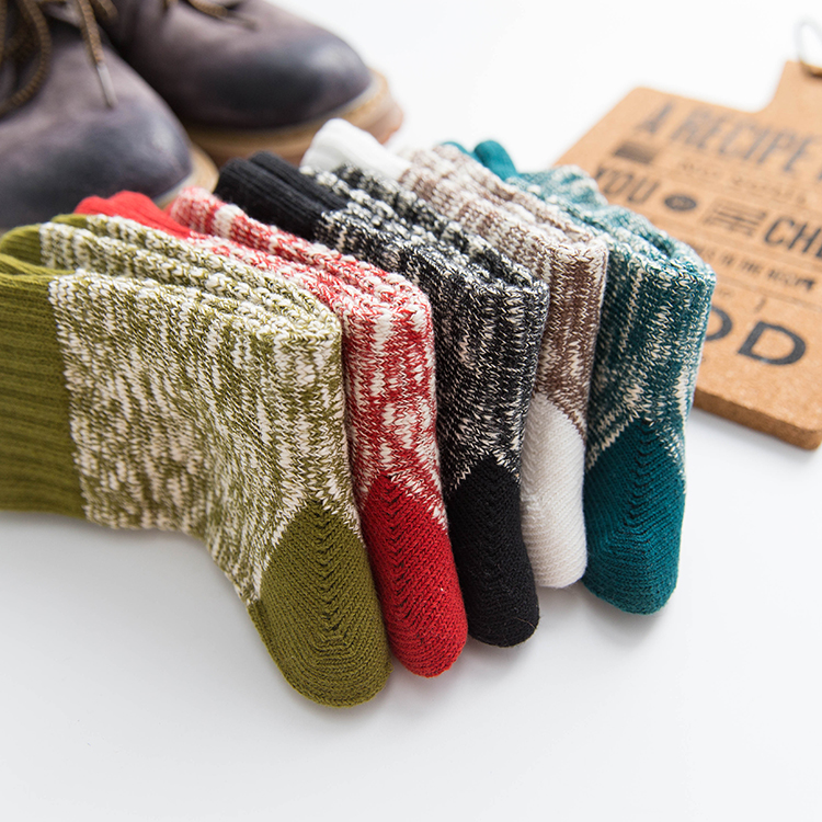 Vớ khử mùi, vớ nam hoang dã, cotton, dây dày, vớ cotton nam, cotton Hàn Quốc, vớ mùa đông dày, xu hướng đại học tất bông xù cho bé