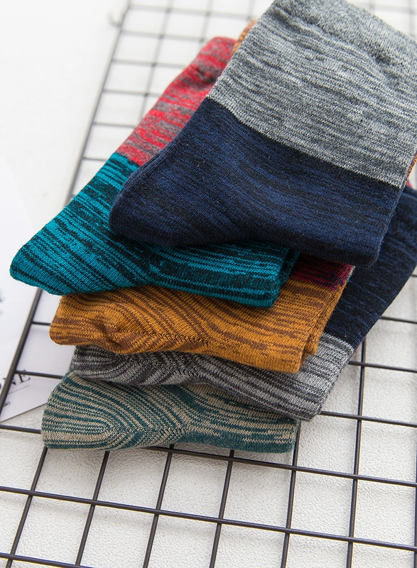 Vớ nam Cotton Cotton I Đàn ông Cotton Cotton Tất niên Bốn Mùa Giải trí Ống khử mùi Mùa đông