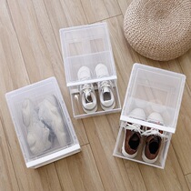 Transparent shoe box shoe storage box plastic drawer type household shoe cabinet storage artifact dustproof and relaying box