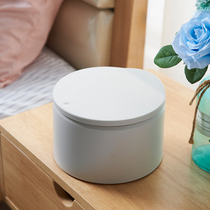 Japanese double-layer desktop matte trash can Creative mini plastic with lid simple trash can small debris miscellaneous grains box