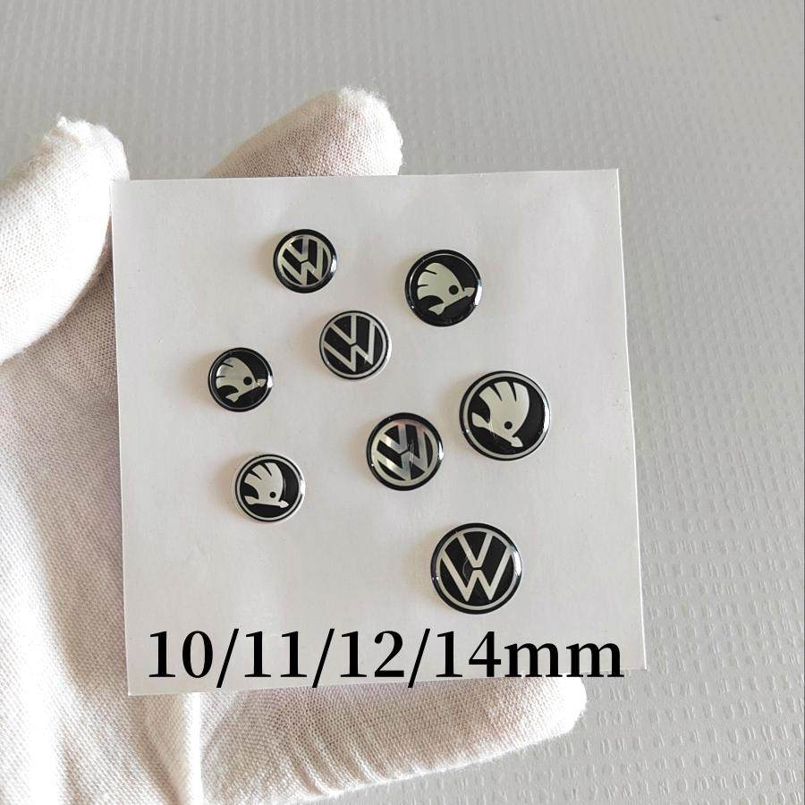 Подходит для наклейки на ключи от автомобиля Volkswagen 12 мм, наклейку для автомобиля Skoda 10 мм, кристаллическую эпоксидную смолу 11 мм, этикетку 14 мм