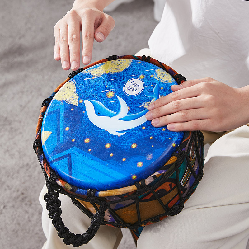 African drum flagship store children's instruments Lijiang folk hand drumbeat kindergarten professional hands beat drums beginners 8 10 inches