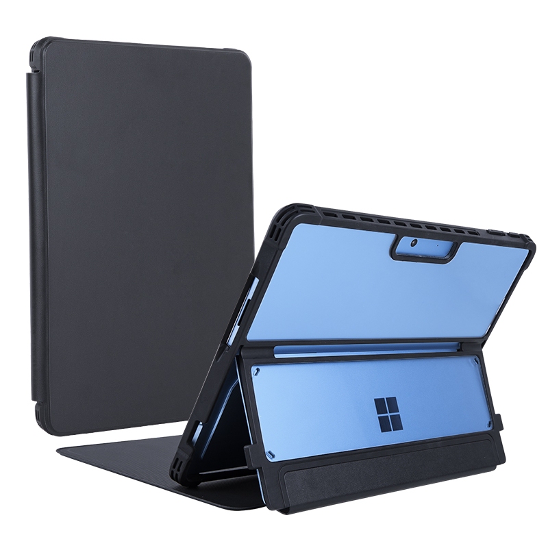 Anti-Fall Protective Case Suitable for Microsoft Surface Pro 11/10/9 Tablet 2-in-1 Laptop Case with Built-In Stand, Can Be Connected to 13inch Case, Business Model, Can Be Connected to Original Keyboard