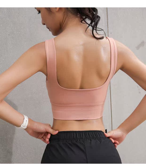 Đồ lót thể thao nữ 2018 mùa thu và mùa đông nhanh khô cổ áo vuông cổ ngực yoga khuyên bạn nên tập thể dục ao gym