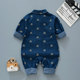 Net red baby autumn denim jumpsuit male baby clothes romper jumpsuit spring super foreign style going out suit female