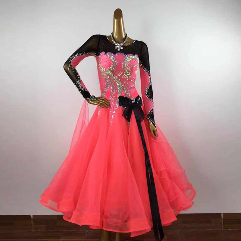 Waltz performance costume national standard dance performance costume modern dance competition skirt social dance plus drill big swing dress square