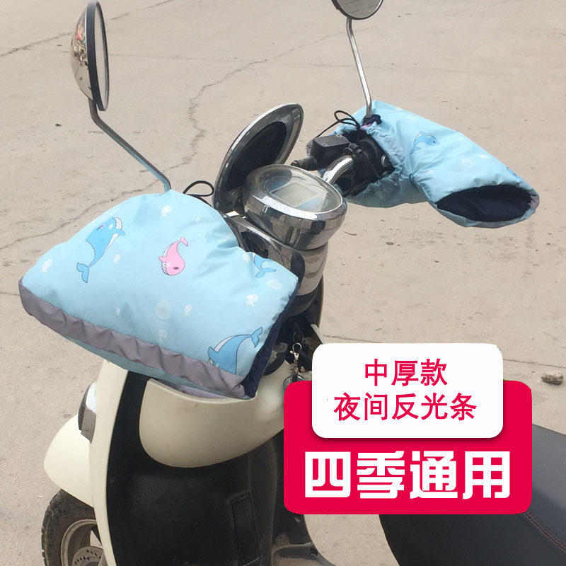 Electric motorcycle waterproof wind-proof gloves in the spring and autumn battery car sun protection cover in the summer
