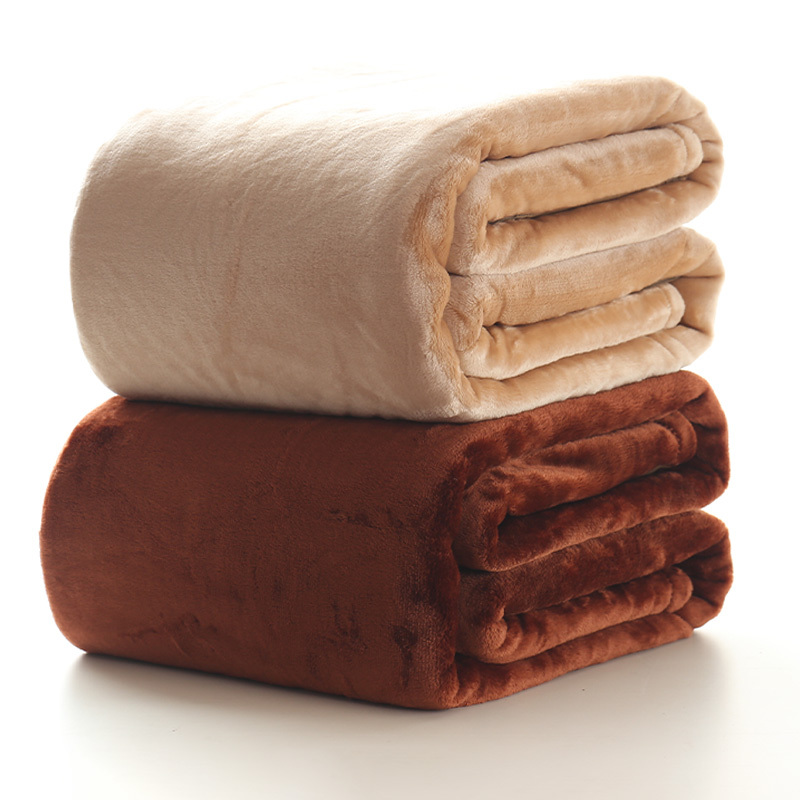 Thickened Flannel Blanket for Bed, Coral Fleece Blanket, Winter Warm Single Student Milk Velvet Bed Sheet, Air Conditioning Blanket