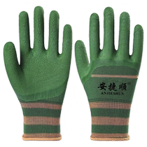 Anjieshun rubber gloves labor protection wear-resistant and durable non-slip rubber construction site gloves wholesale labor work