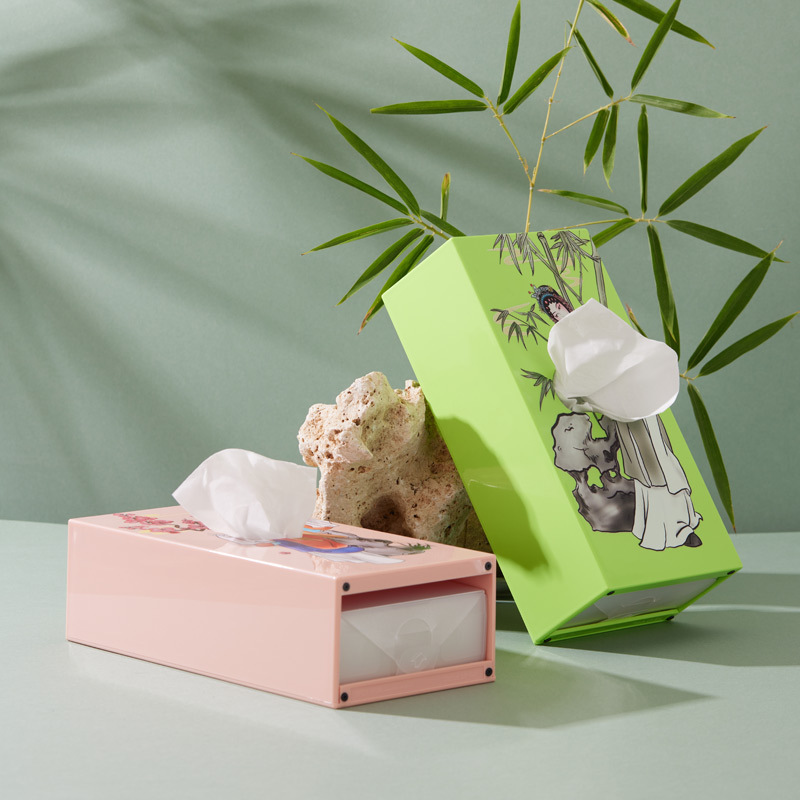 Creative In-Stock Chinese-Style Designer Tissue Box for Home Use, Multifunctional Nordic Minimalist Style