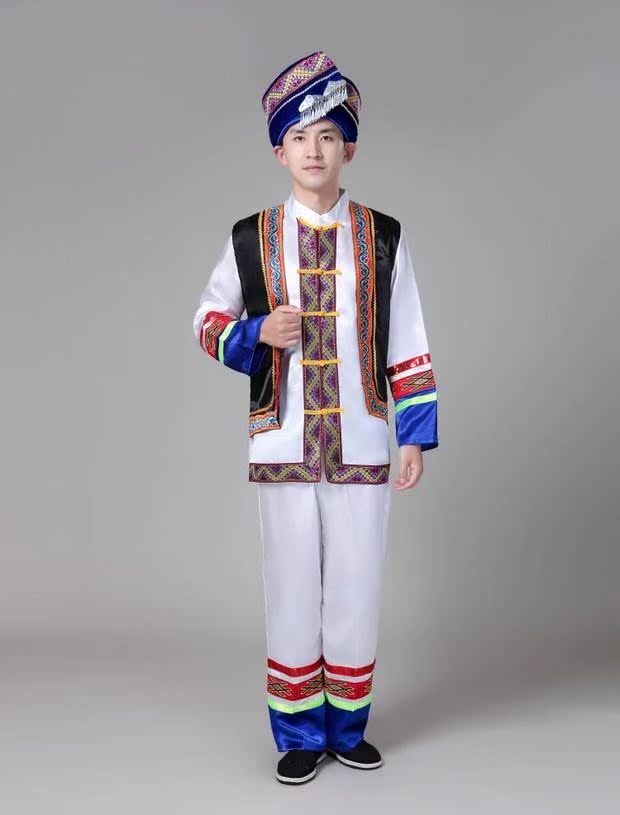 Trang phục Miao mới, trang phục biểu diễn thiểu số nam, Tujia Yao Zhuang, người Đại, trang phục biểu diễn đồ bộ đẹp