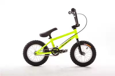 BMX children's 12 inch BMX scooter advanced upgrade chrome molybdenum steel fluorescent yellow