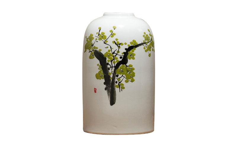 Jingdezhen ceramic art craft new Chinese vase is placed indoor sitting room adornment TV ark, creative decoration arranging flowers