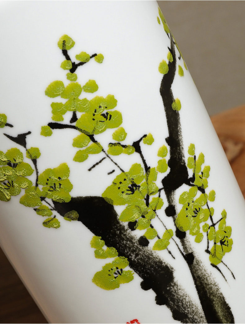 Jingdezhen ceramic art craft new Chinese vase is placed indoor sitting room adornment TV ark, creative decoration arranging flowers