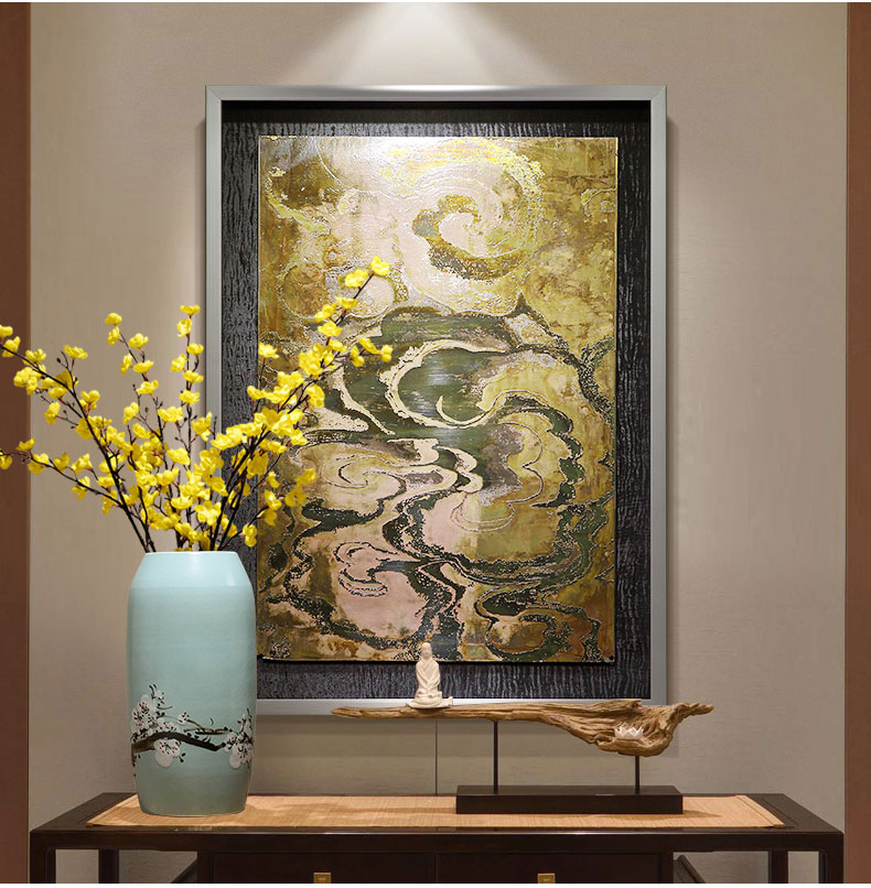 Jingdezhen ceramic vase furnishing articles table of new Chinese style decoration indoor living room TV ark, flower arranging dried flower decoration