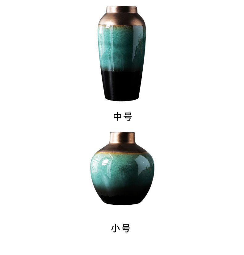 The New Chinese jingdezhen ceramic table vase furnishing articles sitting room adornment flower arranging dried flower creative TV ark, decoration