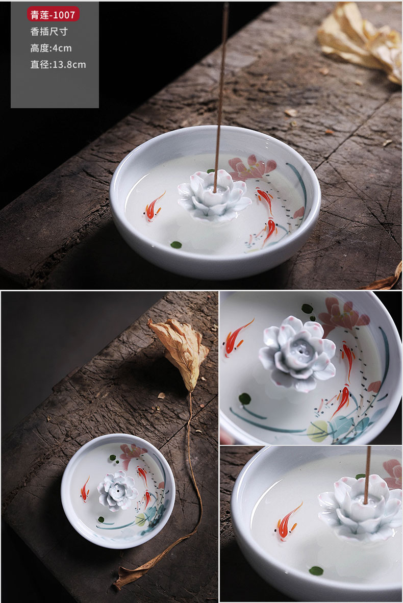 Resin three - dimensional put incense for household brocade carp lotus tea pastille inserted sandalwood a zen - like incense, creative decoration