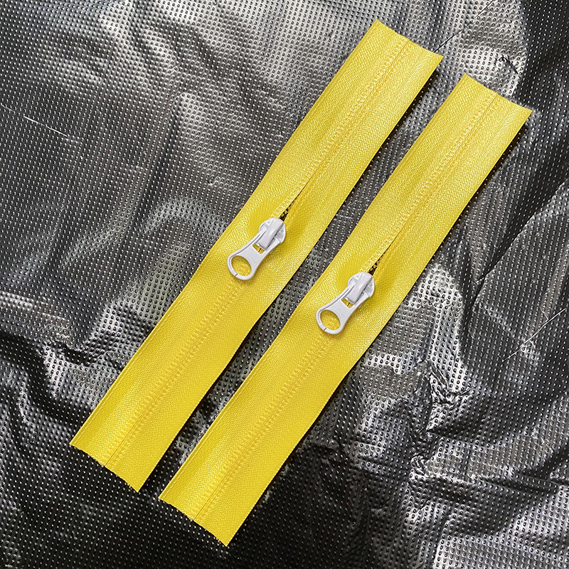 No. 5 nylon yellow imported waterproof zipper jacket down jacket cotton coat fluorescent green pocket zipper accessories