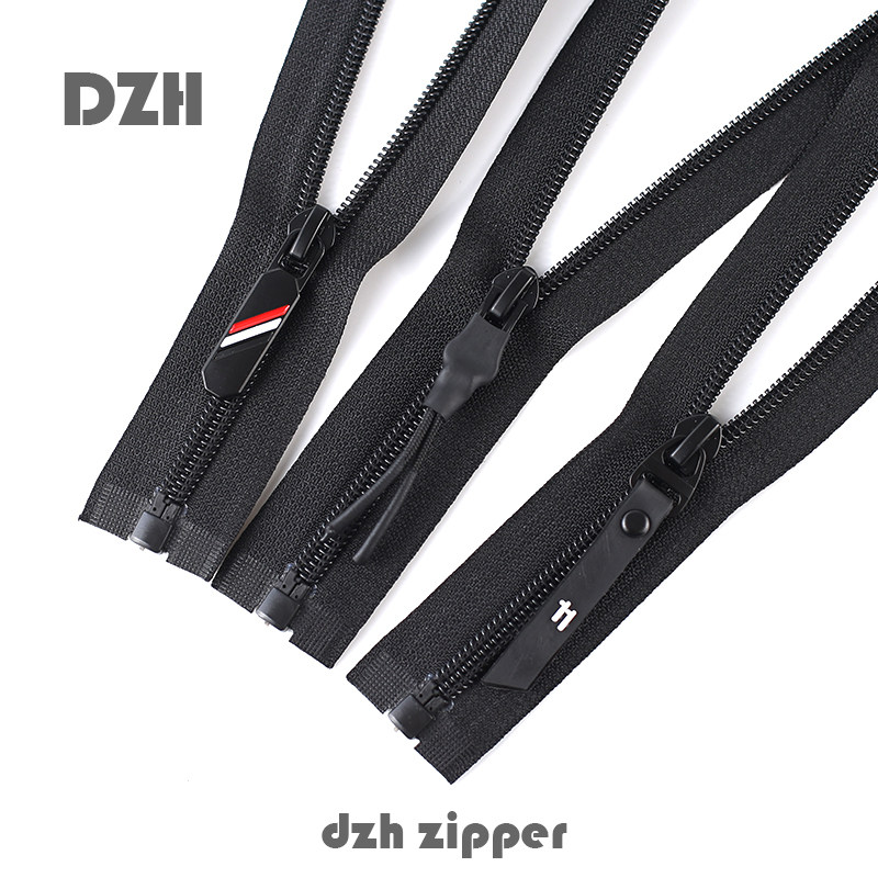 No. 5 Positive Dress Nylon Laced Accessories Child Clothing Cotton Clothing Jacket Personality Spring Autumn Small Jacket Long Down Clothing Pull Lock