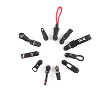 No 3 nylon reverse waterproof zipper buckle pull head high-end decoration special hidden reverse buckle pull lock head accessories tail rope