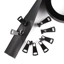 Camera luggage outdoor tent No 8 nylon waterproof zipper hidden imported PU high temperature resistance and cold resistance matte black