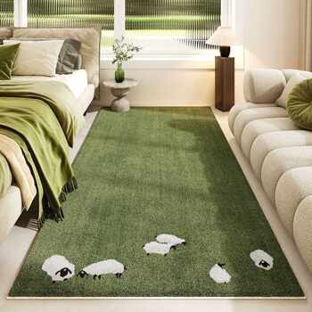 Cartoon sen series thickened cashmere bedside blanket bedroom wear-resistant non-slip carpet dirt-resistant sofa blanket cool bay window mat