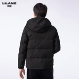 Бархатный пуховик с капюшоном, удерживающая тепло мужская куртка, утиный пух, на шнурках, 2021 года