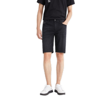 (Same style in shopping malls) Lilanz official jeans mens 2024 summer business black five-quarter pants 24XST11301