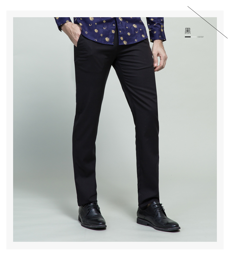 Lilanz Lilang quần âu nam mùa hè phần mỏng kinh doanh bình thường màu đen mỏng chân quần 7XXK01103